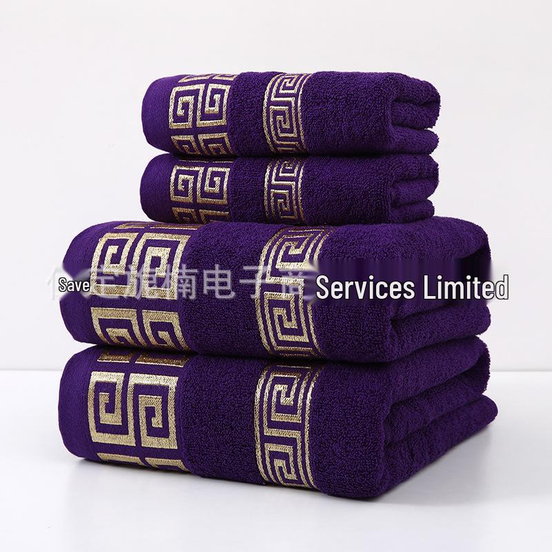 

Жаккардовое банное полотенце из чистого хлопка - Толстое, впитывающее, сатиновое полотенце для отеля и пляжа в подарок 70x140cm 380g Bath Towel фиолетовый