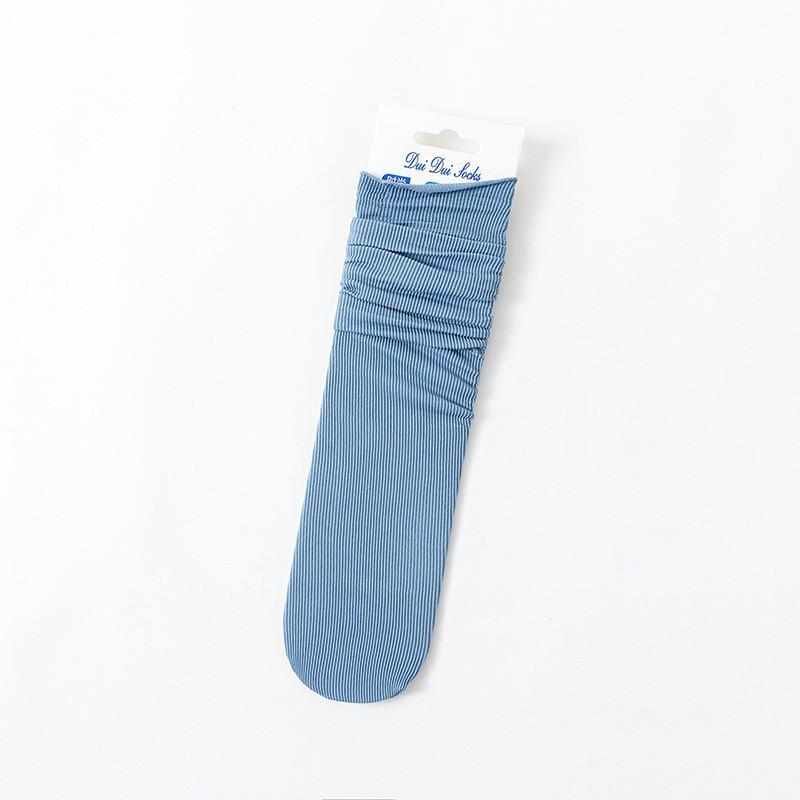 Women's Mid-Calf Ice Socks: Non-Slip, Japanese Style, Pure White for Summer, Spring, and Autumn. Trendy Street Style Over-the-Knee Design.