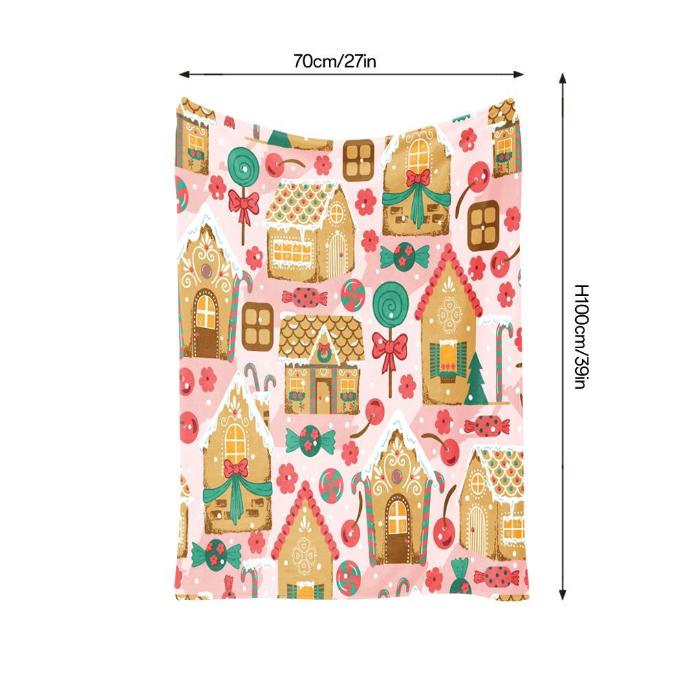 Fluffy Throw Blanket Cozy Soft Warm Home Decor Bedding Gift Christmas Pattern Decorative Plush Microfiber