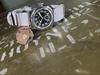 Military watch Cushion watch Black dial Gray buckskin Nato strap [M.R.M.W.]