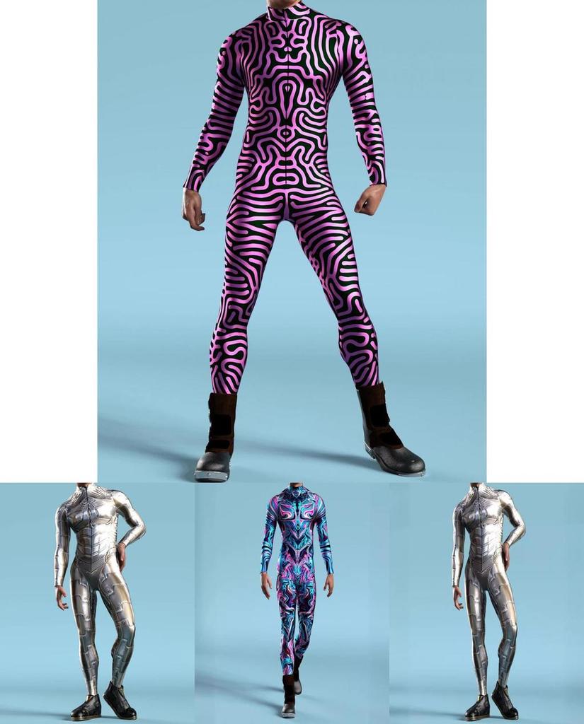 Halloween Adult Cosplay Jumpsuit With 3d Digital Print For Costume Party Fun