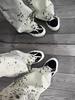 Leopard Print High-Waist Straight-Leg Denim Pants - Retro Autumn Fashion