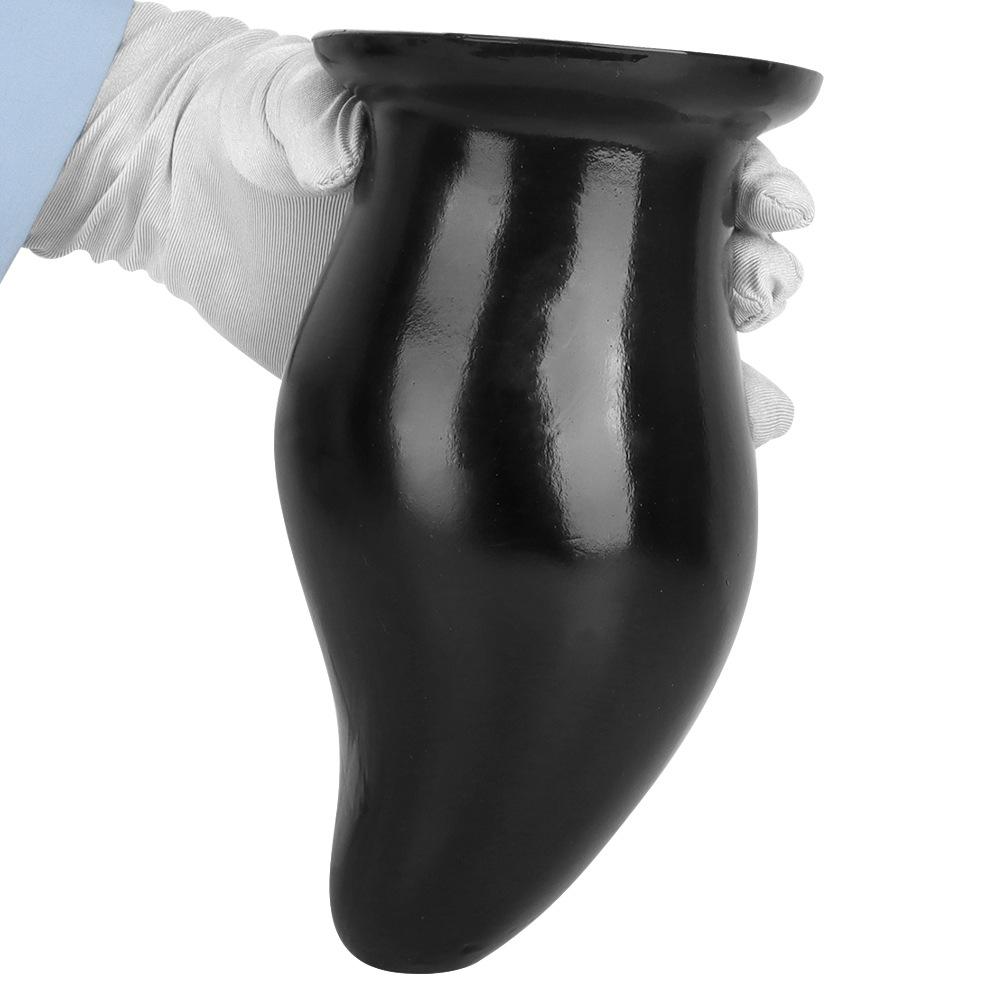 Super Large Black PVC Anal Plug 10cm Giant Dildo Fisting Sex Toy Masturbator Gay BDSM
