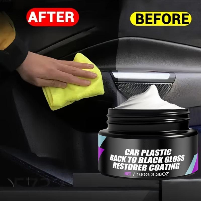 Car Seat Plastic Trim Revitalizer Cream Strong Automotive Leather Plastic Protection Cream Set for Vehicle Interiors