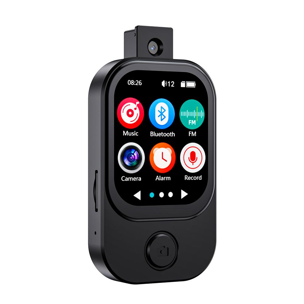 

MP3-плеєр Bluetooth 5.4 Walkman Hi-Fi Звук MP3 Музичний плеєр Камера Спортивний Walkman з FM-радіо Запис Зробити фото no tf card чорний