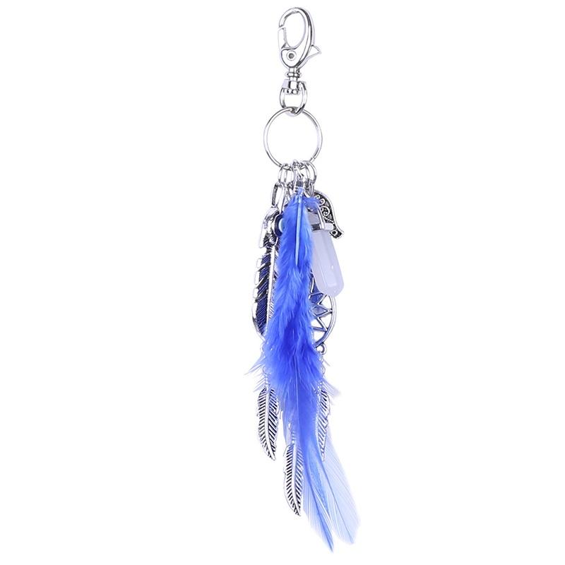 Bohemian Style Key Chains Dreamcatcher Keyring Feather Keychain Car Keychain Pendant