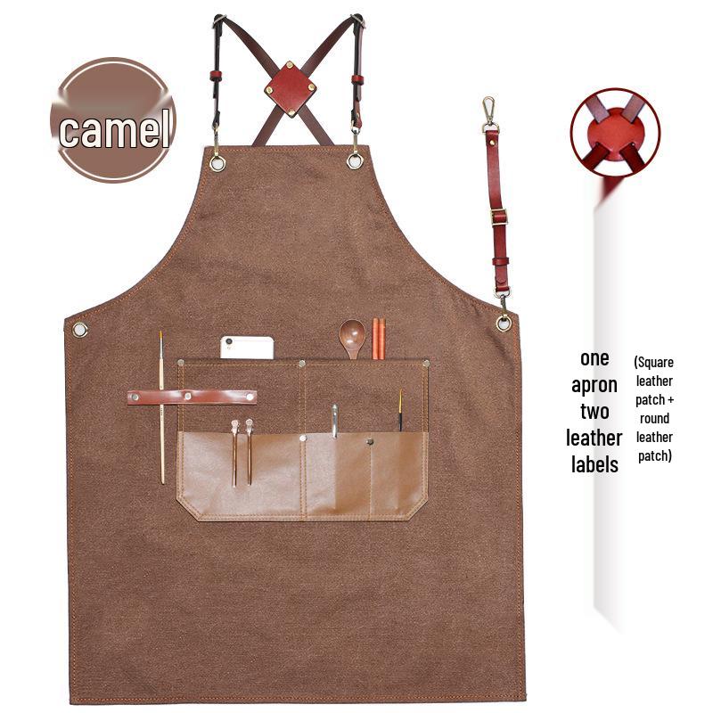 Custom Logo Barber Denim Apron for Hairdressers, Stylists, Artists, and Students