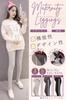 Spring & Leaf Maternity Leggings with Adjuster "Breathable, Comfortable, and Long-Lasting All-Season Wear" (L, Light Gray)