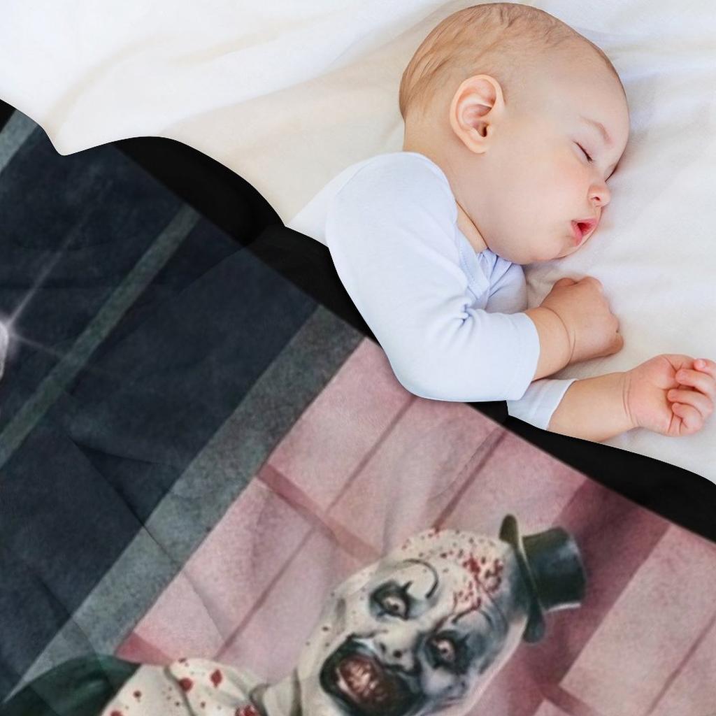 Terrifier movie horror art the clown poster film Throw Blanket Decoratives Luxury Brand for babies Single Blankets