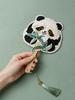 Mini Embroidered Panda Fan, Cute Round Fan, Creative New Product, Chinese Style Palace Fan, Ancient Style Hanfu Dance Fan, Gift