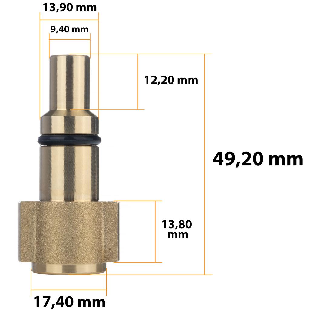 Rosfix Adapter Bayonet Do Myjki Ciśnieniowej – Zwiększona Kompatybilność Z Lavor I Parkside | Mosiądz | Max 160bar, 60°C