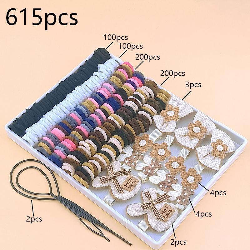 

Набор разноцветных резинок для волос для девочек, нейлоновые эластичные резинки, атласные резинки-скранчи, держатели для хвостиков для детей, инструменты для детской укладки