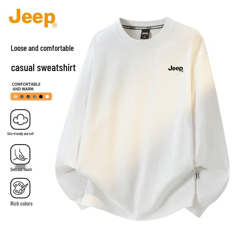 

JEEP Men s Pure Cotton Long-Sleeve T-Shirt M