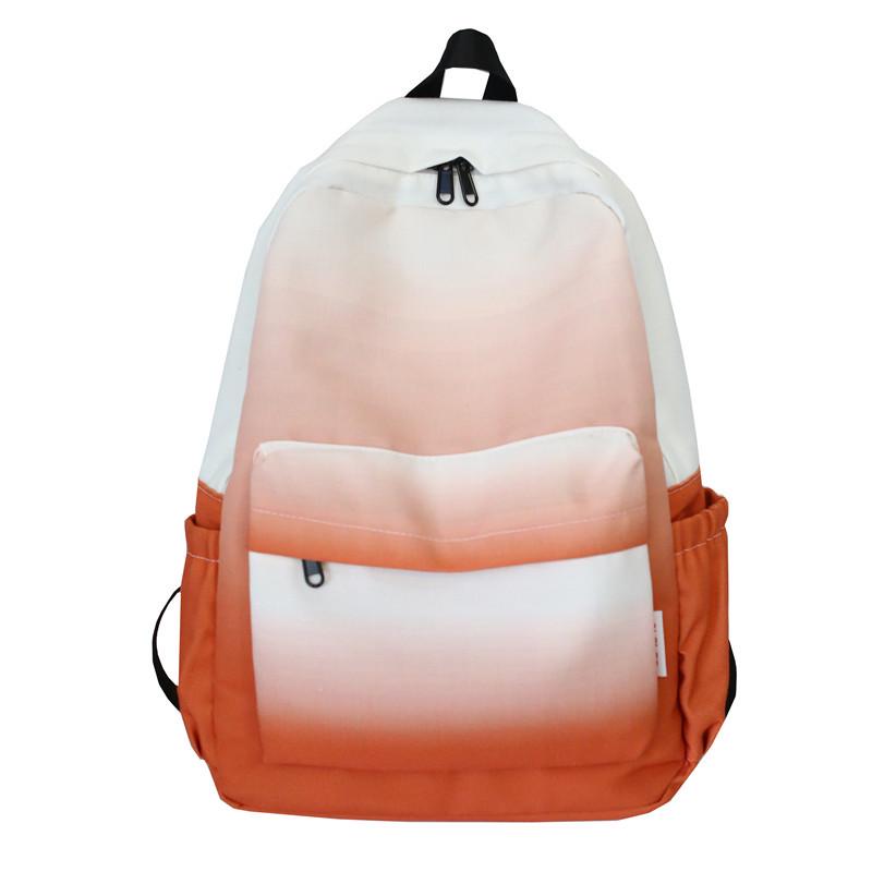 

Summer New Canvas Gradient Color Fashion Backpack Simple Casual Student Outdoor Backpack оранжевый