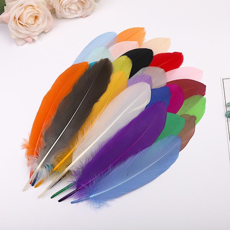 50Pcsdiy Feather Hard Big Floating Feather Wedding Dress Toddler Handmade Decorative Material Mask Feather