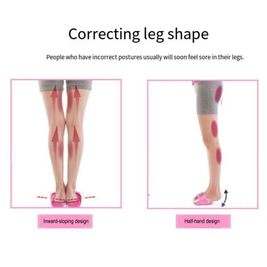 1 Pair Slimming Slippers Overlapping Toe Separator Summer Soft EVA Indoor Home House Massage Slippers Men Women Leg Slimming Half Slippers