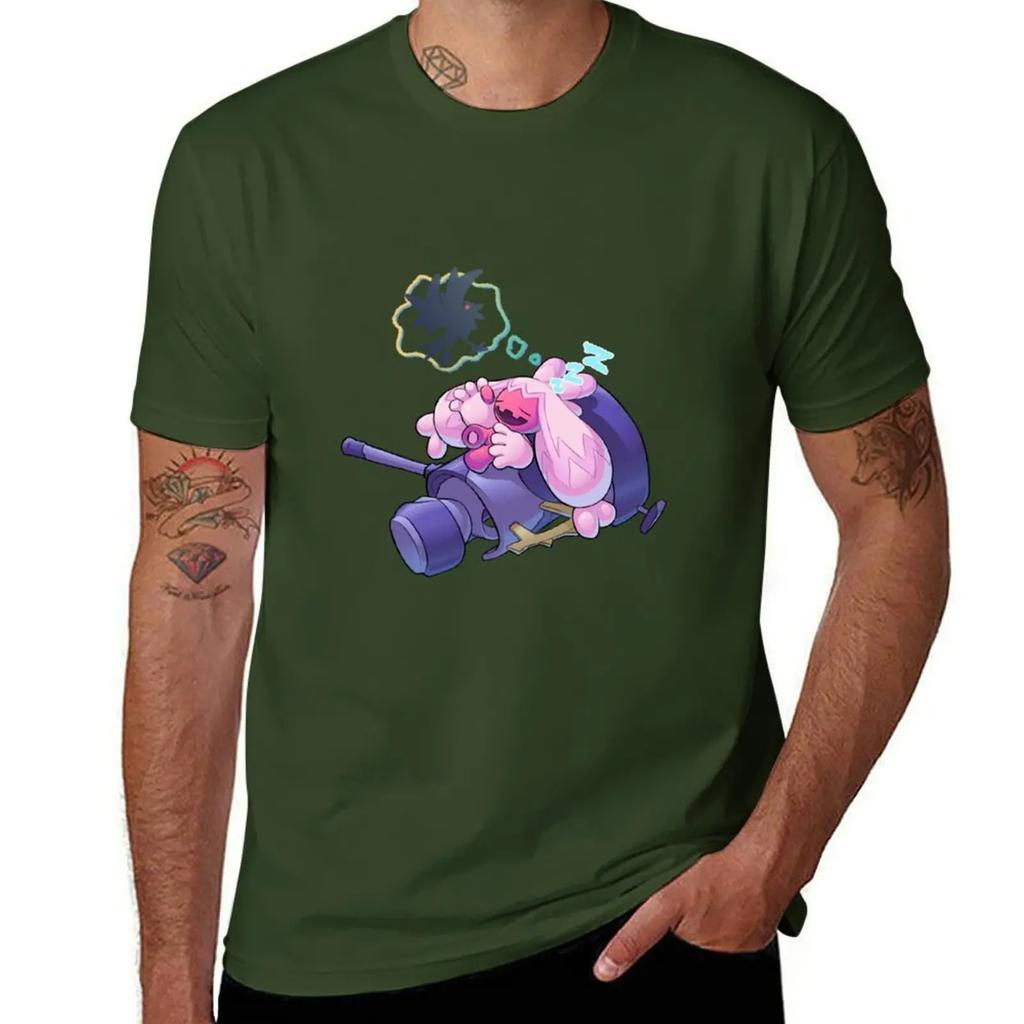 Cute Tinkaton Sleeping T-shirt Aesthetic Clothing Quick Drying Tshirts for Men