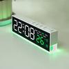 Digital Clock with Atmosphere Lights Modern Electronic Clock USB Charging Port Large Display for Bedroom Home Living Room Office