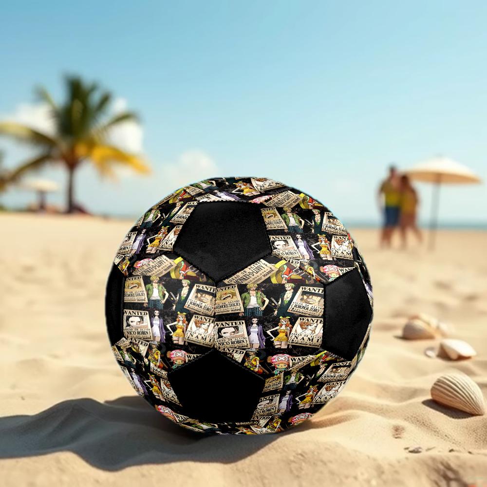 1pc Anime One Piece Football Soccer Ball Size 5 Indoor Soccer Ball Fashion Colorful  Backyard Game -Great For Sports Fans Gift HE54