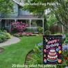 1pc Happy Birthday Cake Garden Flag - Double-Sided, 30.48x45.72 cm, Outdoor Courtyard Decor