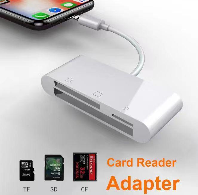 5-in-1 Type-C Card Reader: SD, USB, Apple, Android, OTG Compatible