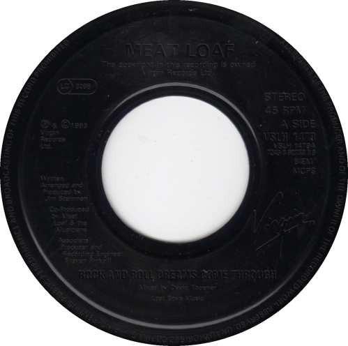 

7inch Record MEAT LOAF Rock And Roll Dreams Come Through VSLH1479 VIRGIN 1993 UK Rock Used