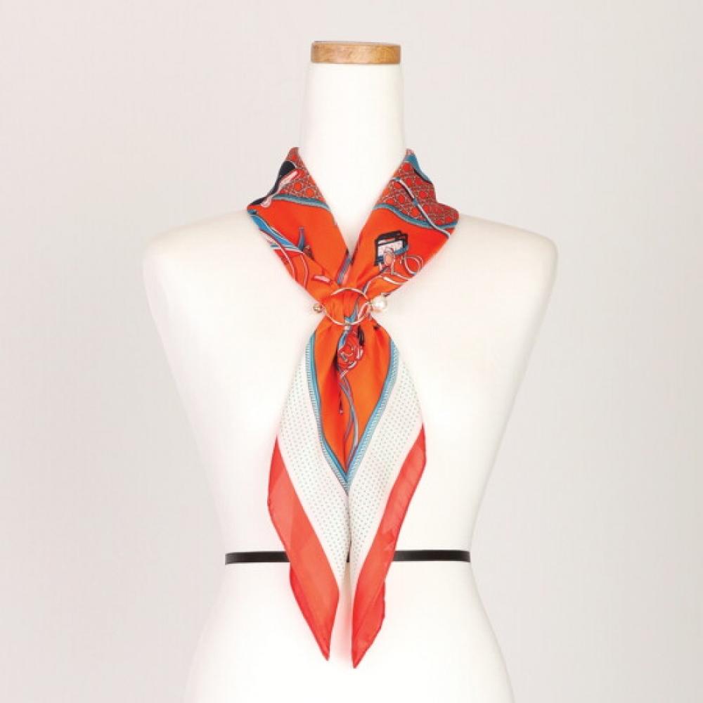 Shop Women Silk Filling Scarf Orange Lmd Wsc 0373
