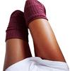 1 Pair Winter Warm Women Knit Crochet Cotton Soft Thick Long Socks Thigh-High Leggings KTY