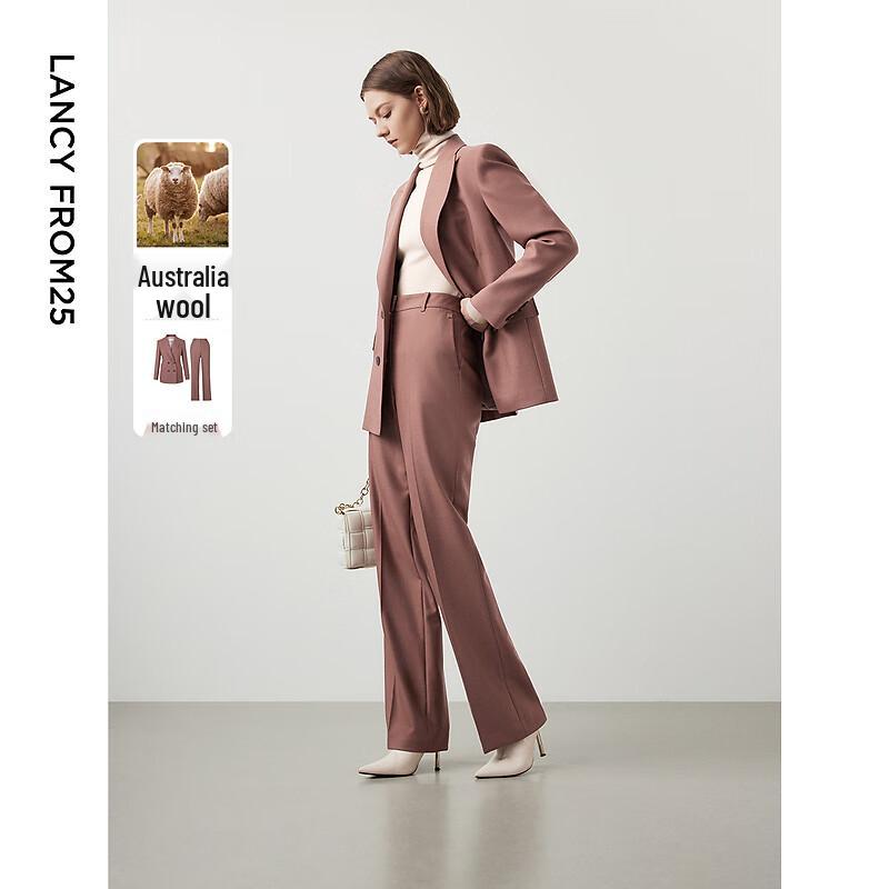 

LANCY Maillard Retro Wool Straight-Leg Pants M