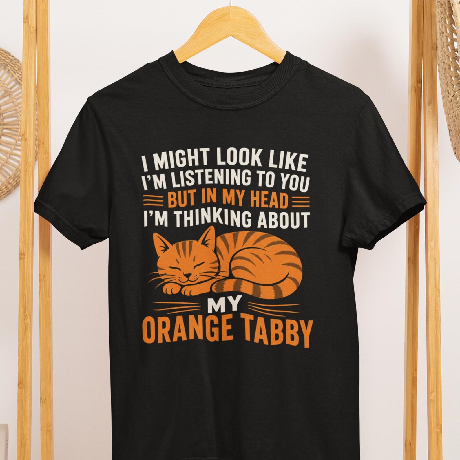 Orange Tabby Shirt, Funny Cat Lover Tee, Comfort Colors 1717, Mom Dad Gift L
