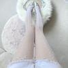 White lace calf socks summer thin lace bow stockings JK Lolita half socks