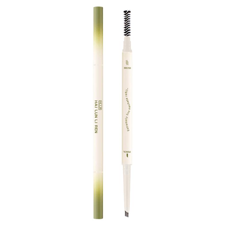 Double Head Eyebrow Pencil Long Lasting Sweat Resistant Fine Tip Beginner Wild Eyebrow
