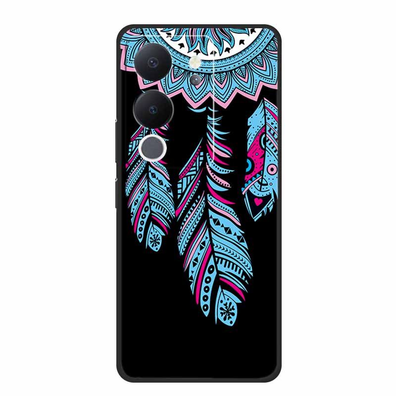 Funda For Vivo V30 Lite Case Cute Cartoon Cat Black Silicone Shockproof Soft Phone Cases For Vivo V30 Lite Back Cover Case Bag