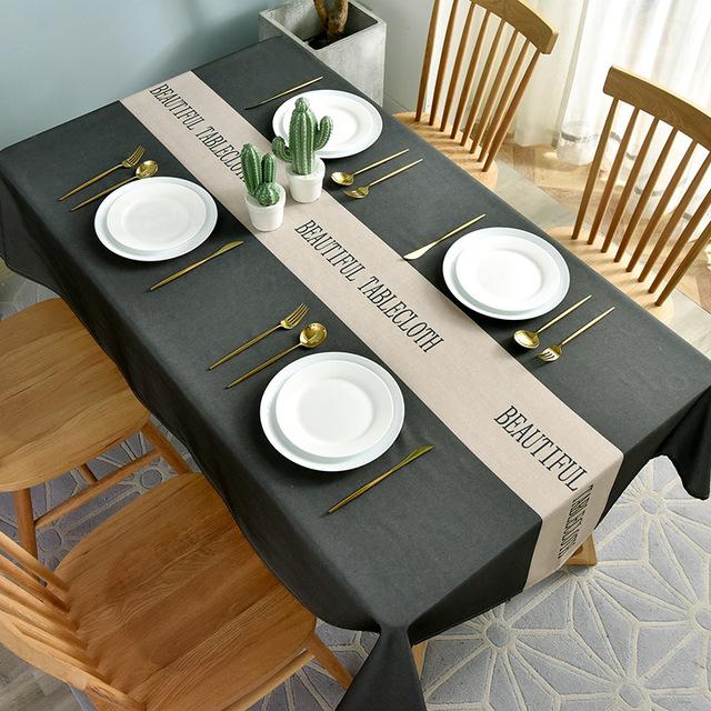 Elegant Modern Multi -Color Printed Rectangular Tablecloth For Table And Home Decoration Waterproof Coffee Tablecloth