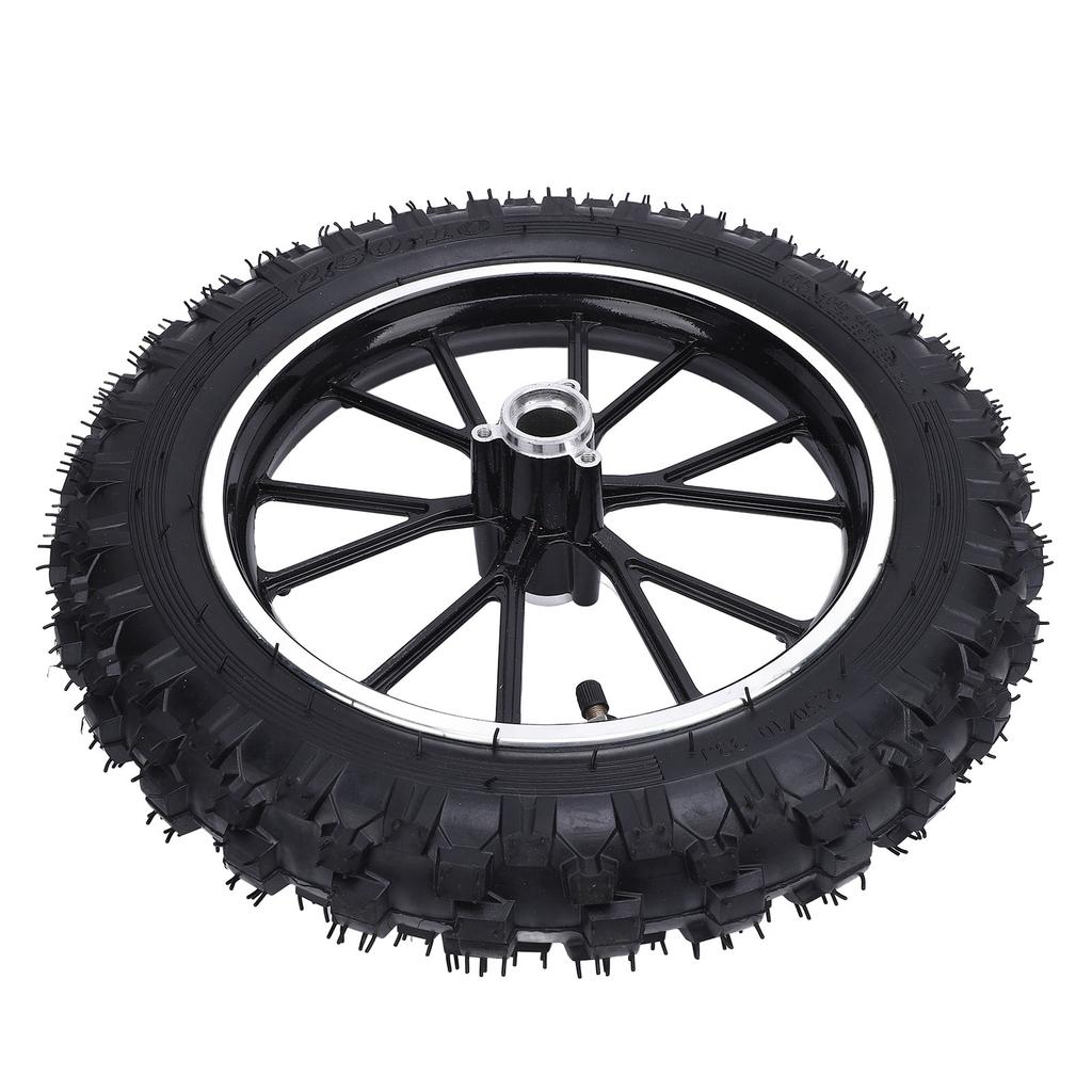 2.5 10 Front Wheel Tire with Inner Tube Hub Rubber Wear Resistant 10inch Wheel Hub Tire for 49cc Small Off Road