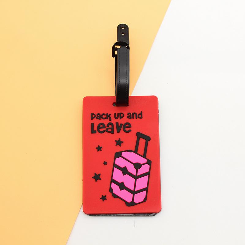 Cartoon PVC Luggage Tag Fashion Travel Boarding Pass Luggage Tags Travel Tags Id Address Name Lable Flight Travel Accessories