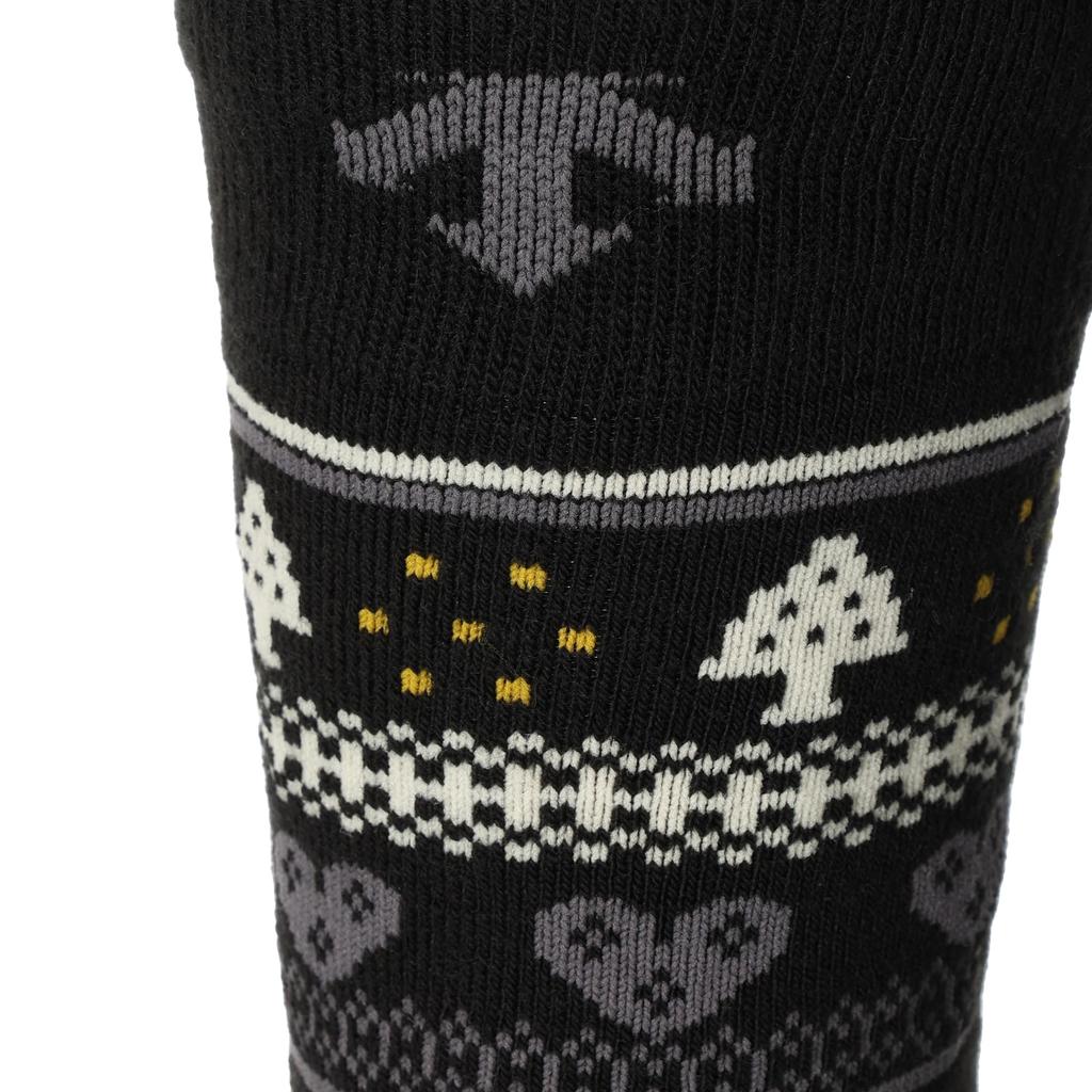 DESCENTE Junior Odor Far Silver Ion Socks for Juniors and DWDWJB61 BLK Socks, Antibacterial, Resistant, Warm, Infrared, (Ag+) Kids,