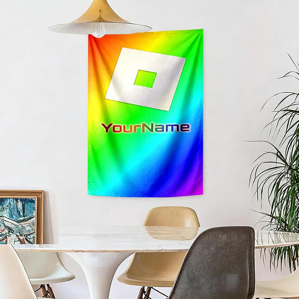 Roblox Custom Your Name Wall Decor Tapestry Art For Pet Memorial Birthdaywedding Party Backdrop Family Gift