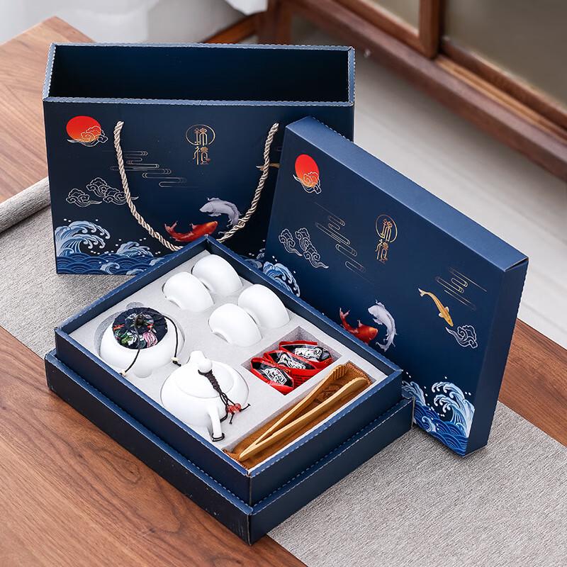 Ting Le Chinese Celadon Tea Set with Incense Burner