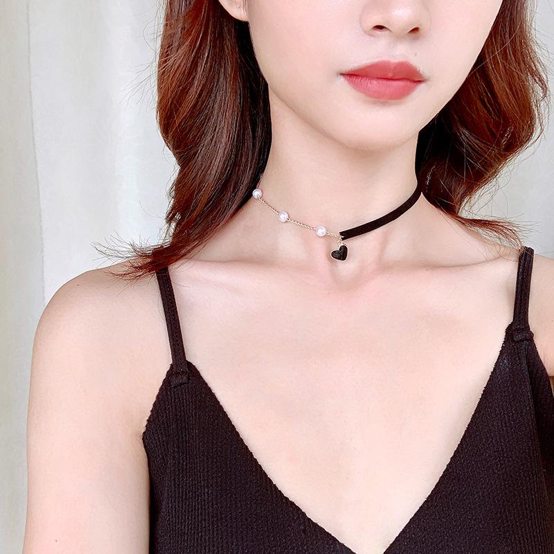 

Ожерелье-чокер из красного жемчуга в форме сердца для женщин