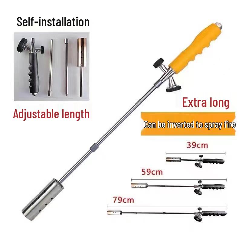 

Extended Gas Blow Torch Igniter for Outdoor Weed and Pig Hair Burning Yellow 5002 Manual Ignition Long Spray Gun