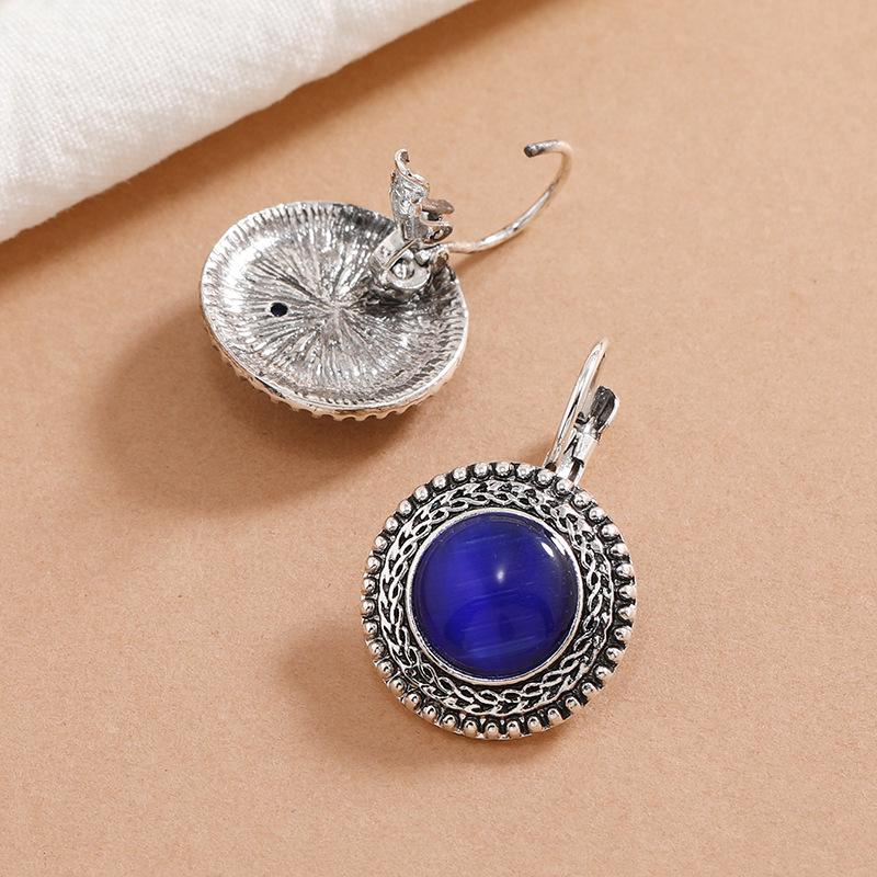 Exaggerated European & American Sapphire Crystal Earrings for Evening Gowns