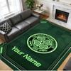 Crystal Velvet Rug Custom Name Text, Soft Non Slip Floor Mat Home DecorCeltic FC