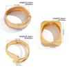 Ingemark Punk Vintage Geometrico Heavy Metal Bracciali a Molla per Donne Hip Hop Colore Oro Braccialetti a Bracciale Aperto Gioielli per Coppia Uomini