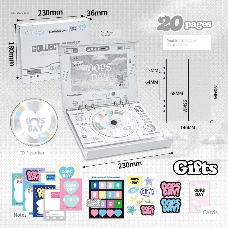 

Oopsday Четырехкарманный альбом для карточек Красивый альбом для полароидных снимков в Инстаграм-стиле В погоне за звездами Хорошие вещи Мини-грузовик Книга для хранения White-White