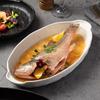 High-End Ceramic 9-inch Double-Ear Fish Plate