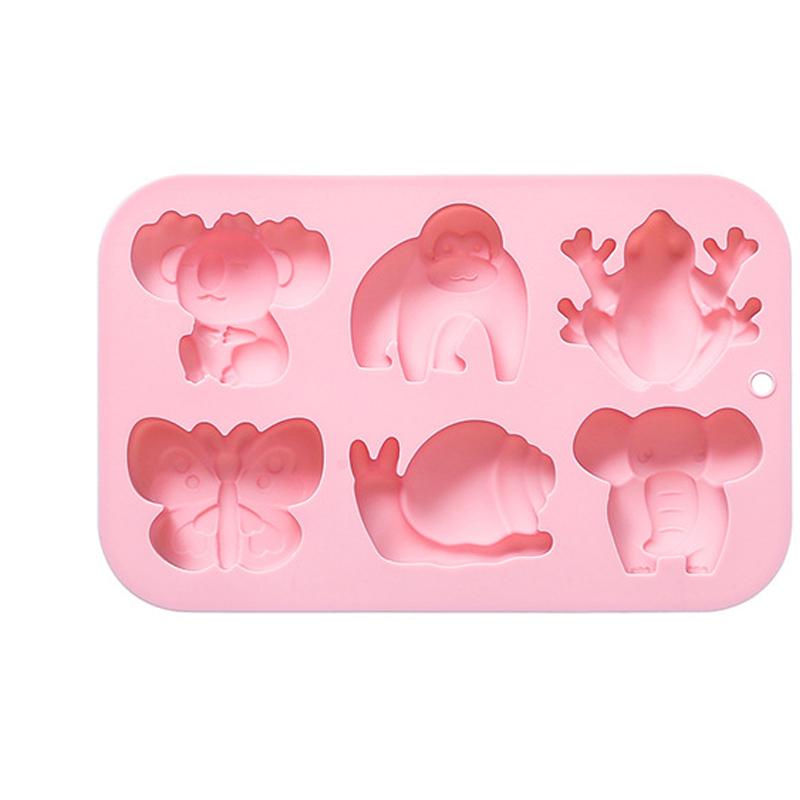 Chocolate Mold Elephant Monkey Frog Silicone Mold For Cake Gummy Jello Ice Cube Crayon, Cake Decoration Soap Mold