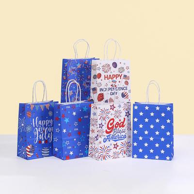 StoBag, Eco-Friendly Independence Day Gift Bags with Handles for July 4th Celebrations, Patriotic Parties Gifts