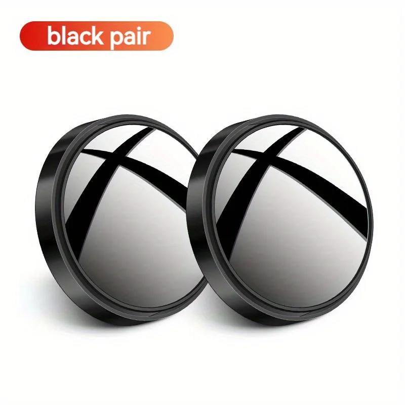 2Pcs Blind Spot Mirrors, Round HD Glass Convex 360° Wide Angle Side Rear View Mirror with ABS Housing for Cars SUV and Trucks