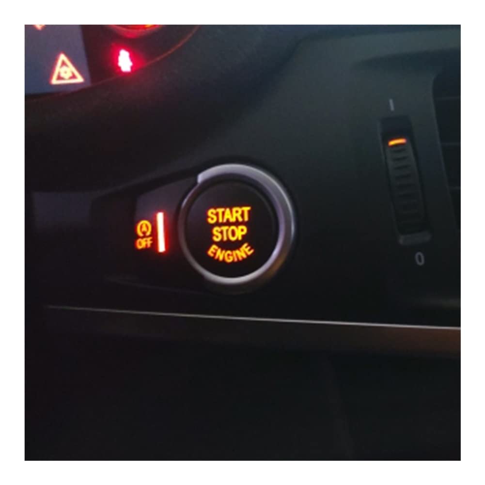 Black Silver Red Blue Car Engine Ignition Start Stop Switch Push Button, Compatible with BMW X3 X4 F25 F26 61319291691 (Color : F25 Old Black)